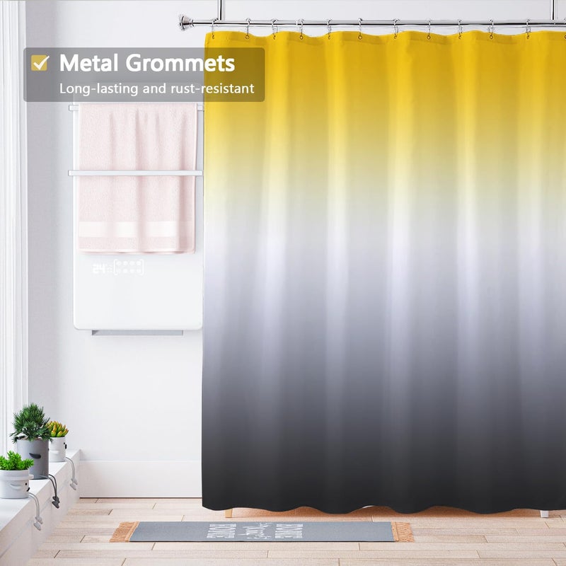 LLSCL Fabric Shower Curtain Liner with Magnets, Waterproof Hotel Quality, 72 x 72 Machine Washable - Image 2